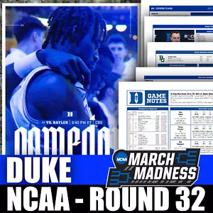 Duke Basketball - 2025 NCAA Round Two - Gameday Program Media Notes Cooper Flagg - Picture 1 of 4