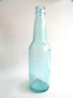 Vintage BURKHARDT'S Akron, Ohio 12 1/2 Fl. Oz Embossed  Aqua Beer Bottle 