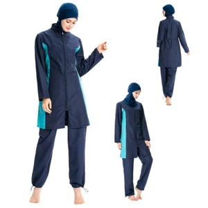 Muslim Women Swimwear Full Cover Modest Burkini Swimsuit Islamic Swim Costumes - Picture 1 of 14