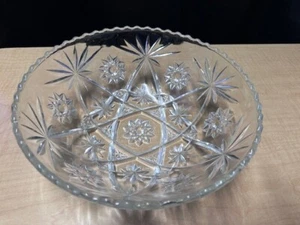 Vintage Anchor Hocking Prescut Salad Bowl Clear - Picture 1 of 5