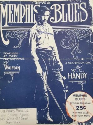 DIZZY DEAN Autographed 1973 Memphis Blues Baseball Program Cardinals Authentic - Image 1 of 4