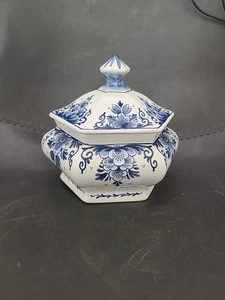 Caja de jengibre azul de Delft de colección Gist-Brocades ingredientes salados cerámica holandesa - Imagen 1 de 3