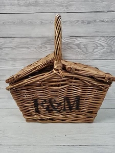 Fortum & Mason Mini Huntsman Wicker Picnic Hamper Basket With F&M. PD - Picture 1 of 11