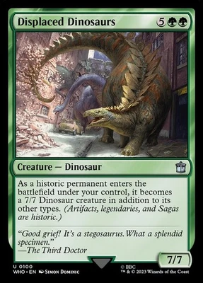 Displaced Dinosaurs 0100 Non Foil Uncommon Doctor Who Commander MTG Near Mint - Image 1 of 2