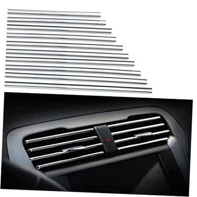 Tira de moldura interior de PVC cromada plateada 20 piezas Foto 1 de 4