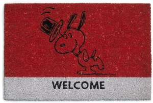 Peanuts Zerbino Snoopy, Fibra Di Cocco, Rosso, 40 X 60 Cm - Foto 1 di 12