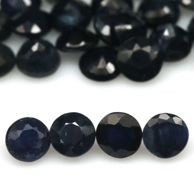 9,38 карата Круглый синий сапфир с подогревом 24 шт. Мадагаскар - Изображение 1 из 4
