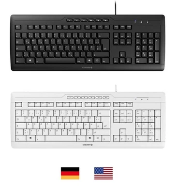 CHERRY STREAM 3.0 Keyboard USB Tastatur leise ergonomisch spritzwassergeschützt - Bild 1 von 2