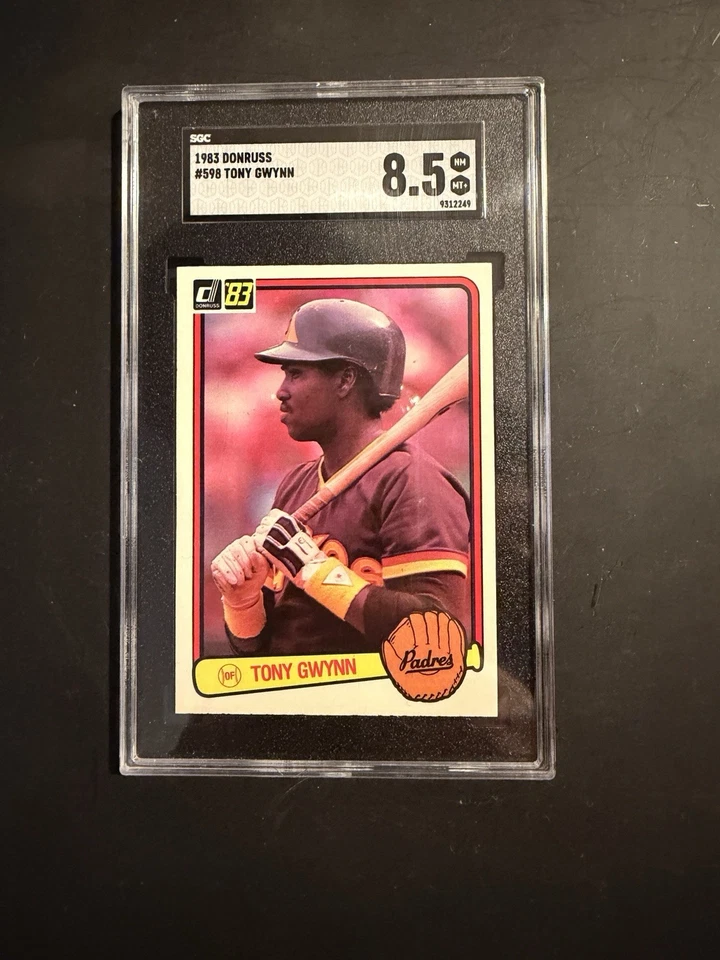 Tarjeta de béisbol Donruss 1983 Salón de la Fama Tony Gwynn novato graduada #598 (RC) Foto 1 de 2