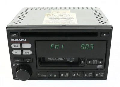2000-2002 Subaru Legacy AM FM Radio Cassette CD Player 86201AE12A Face P121 Foto 1 de 4