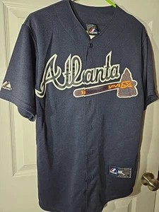 Atlanta Braves Vintage Majestic Baseball Jersey Men’s Small - Picture 1 of 7