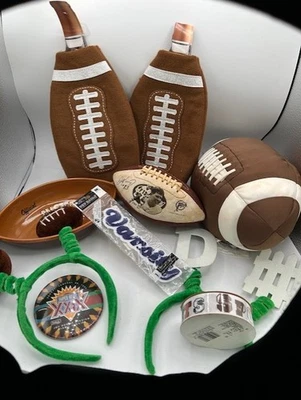 Лот из 10 футбольных комплектов NFL: булавка Super Bowl, свитер с вином, футбол Дэна Марино - Изображение 1 из 4