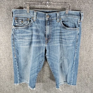 True Religion Shorts Herren Gr. 40 Ricky Relaxed Straight Cutoff Jeansblau Faded - Bild 1 von 6