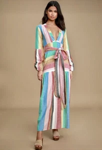 Billabong Sincerely Jules Rev it Up Striped Maxi Dress Size M NWT $119 - Picture 1 of 16