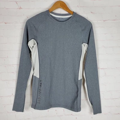 Lululemon Vital Drive Shirt Mens M? Tight Fit Compression Long Sleeve Gray White - Image 1 of 4