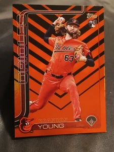 2025 Topps Update✨Holiday Holo Foil✨#US97 Brandon Young (RC) Baltimore Orioles - Bild 1 von 3