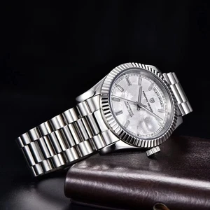 Orologio Presidenziale Automatico 36MM PAGANI DESIGN Day-Date Diver Inox NUOVO - Foto 1 di 7