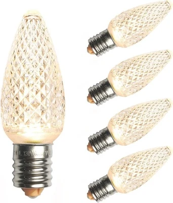 25-Pack C9 LED Christmas Bulbs, 120V Dimmable E17, Warm White, Indoor/Outdoor - Image 1 of 4