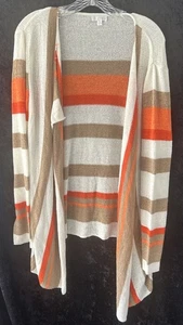 Cappotto donna Charming Charlie multicolore a righe taglia media spolverino - Foto 1 di 4