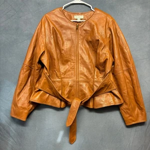 Giacca pelle Ryegrass XXL full zip burro morbida nuova Peplum Western moto - Foto 1 di 12