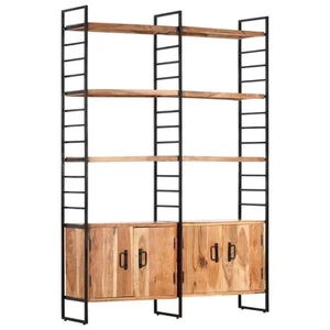 Libreria a 4 Livelli Legno Massello di Acacia 124x30x180 cm - Foto 1 di 10