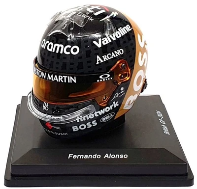 Spark 1/5 Scale 5HF164 - F1 Helmet Fernando Alonso Aramco British GP 2024 - Image 1 of 4