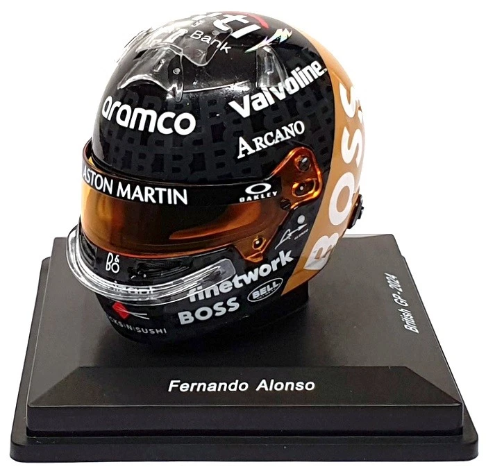 Spark 1/5 Scale 5HF164 - F1 Helmet Fernando Alonso Aramco British GP 2024 - Image 1 of 4