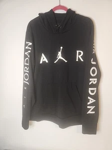 Air Jordan PULL ON Performance Active Fleece Hoodie Sweater Men's XL Blk Stretch - Picture 1 of 9