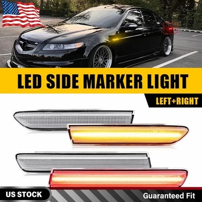 4X Lámpara de luz LED para guardabarros delantero trasero para Acura TL 2004-2008 ámbar/rojo Foto 1 de 4