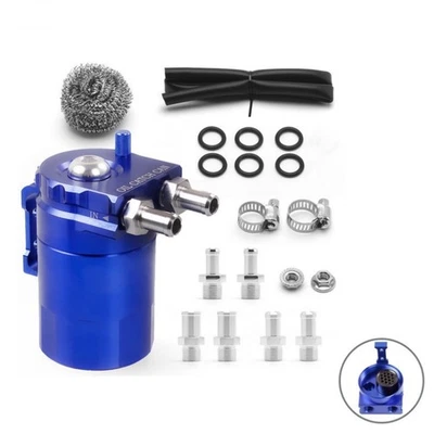 Universal Aluminum Oil Catch Can Kit Reservoir Baffled Tank with Breather Filter - Image 1 of 4