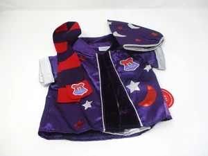 Conjunto de 3 piezas de disfraz de mago Build A Bear bata roja púrpura sombrero bufanda bebé nuevo con etiquetas - Imagen 1 de 7