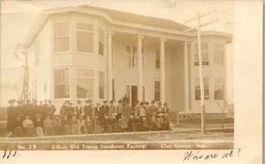 Vintage Foto RPPC Postkarte alte vertrauenswürdige Inkubatorfabrik WAF Tonzentrum NE 1907 - Bild 1 von 4