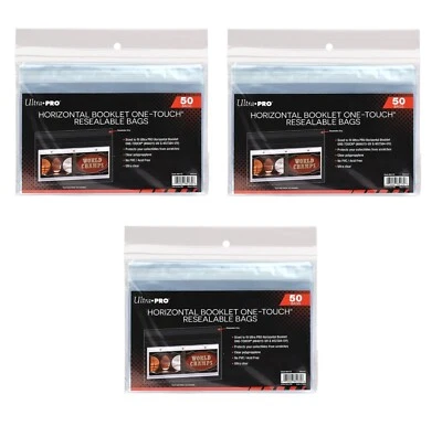 (150 / 3 Packs) Ultra Pro Horizontal Booklet One-Touch Resealable Bags Sleeves - Image 1 of 2