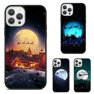 Dream Christmas Moon House For Samsung Galaxy Apple iPhone 14 15 Hard Case - Picture 1 of 25