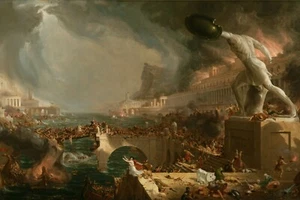 The Course of Empire Destruction by Thomas Cole Giclee Art Print + Ships Free - Picture 1 of 3