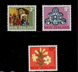 New Zealand Scott #560-62, Singles 1974 Christmas FVF MNH - Picture 1 of 1