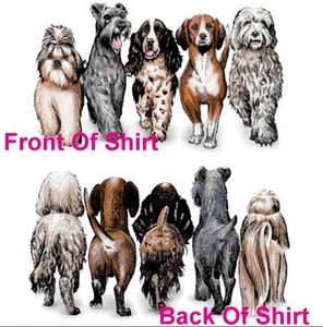 Hundeshirt, vorne/hinten - entzückende Hunde kommen und gehen, klein - 5X - Bild 1 von 1
