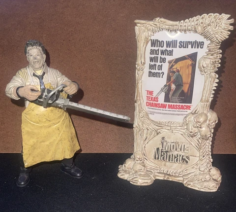 Vtg 1998 MCFARLANE MOVIE MANIACS LEATHERFACE TEXAS CHAINSAW MASSACRE Figure Cover