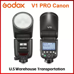 Godox V1 Pro V1Pro C TTL HSS Li-ion Round Head Camera Flash Speedlite for Canon - Picture 1 of 19