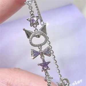 Adorables pulseras elegantes con dije Kuromi de dibujos animados para mujeres niñas joyas elegantes - Imagen 1 de 7