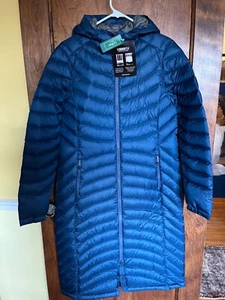 L.L. Bean Ultralight 850 Daunen Parka Jacke Kapuze lang mariner blau Damen S Neu mit Etikett - Bild 1 von 16