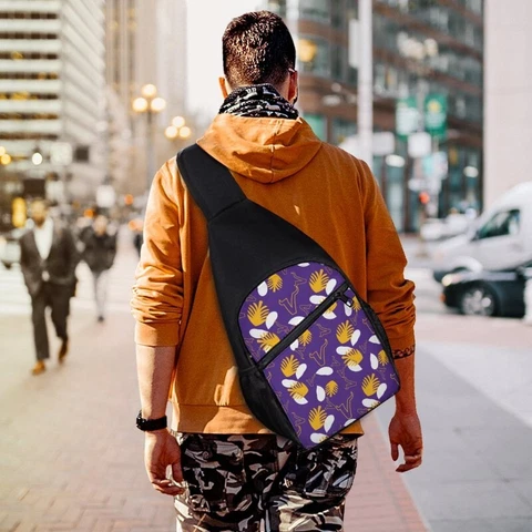 Minnesota Vikings Print Crossbody Bag One Shoulder Travel Bag Portable Backpack Cover
