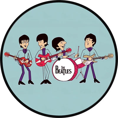 The Beatles Retro Blue - Photo Picture Disc - Real Vinyl 12" - Upcycled Wall Art - Image 1 of 2