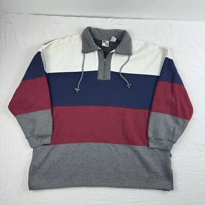 Sudadera vintage Energy Zone para mujer XL bloque de color cuarto cremallera años 80 EE. UU. Americana Foto 1 de 4