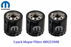 OEM Jeep Chrysler Dodge Ram OIL FILTERS 3 PACK  NEW MOPAR GENUINE 4892339BE - Picture 1 of 2