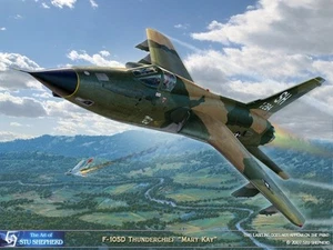 ART PRINT: F-105D Thunderchief "Mary Kay"  - Print by Shepherd - Picture 1 of 1