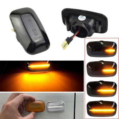 Luz marcadora lateral dinámica LED negra para Toyota Camry/Scepter Hilux Surf Mark Foto 1 de 4