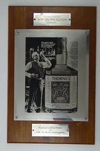 Vintage Rob! Thorne Scotch Plaque 1st Magazine Ad to Hiram Walker From Time Mag - Picture 1 of 11