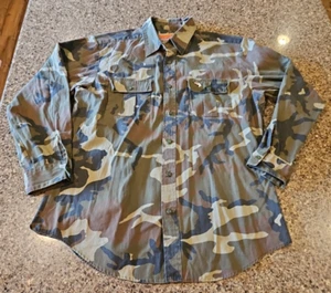 Winchester Camicia Mimetica Manica Lunga Uomo Grande Anatra Mallard Ricamata Vintage - Foto 1 di 12