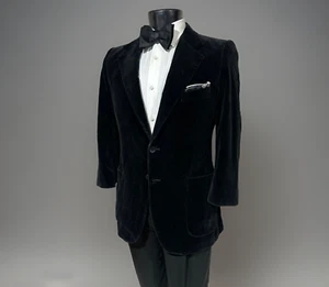 Vintage Yves Saint Laurent Velvet Formal Dinner Jacket 38 R Made In France - Picture 1 of 7